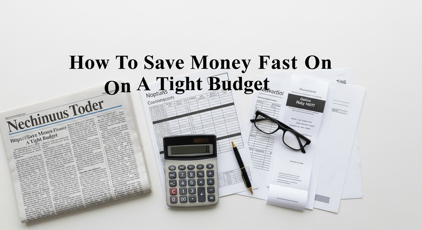 How To Save Money Fast On A Tight Budget