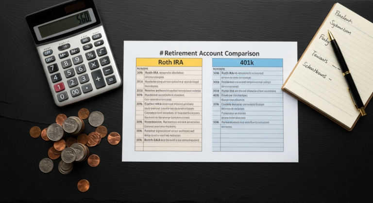 roth ira vs 401k comparison 2026