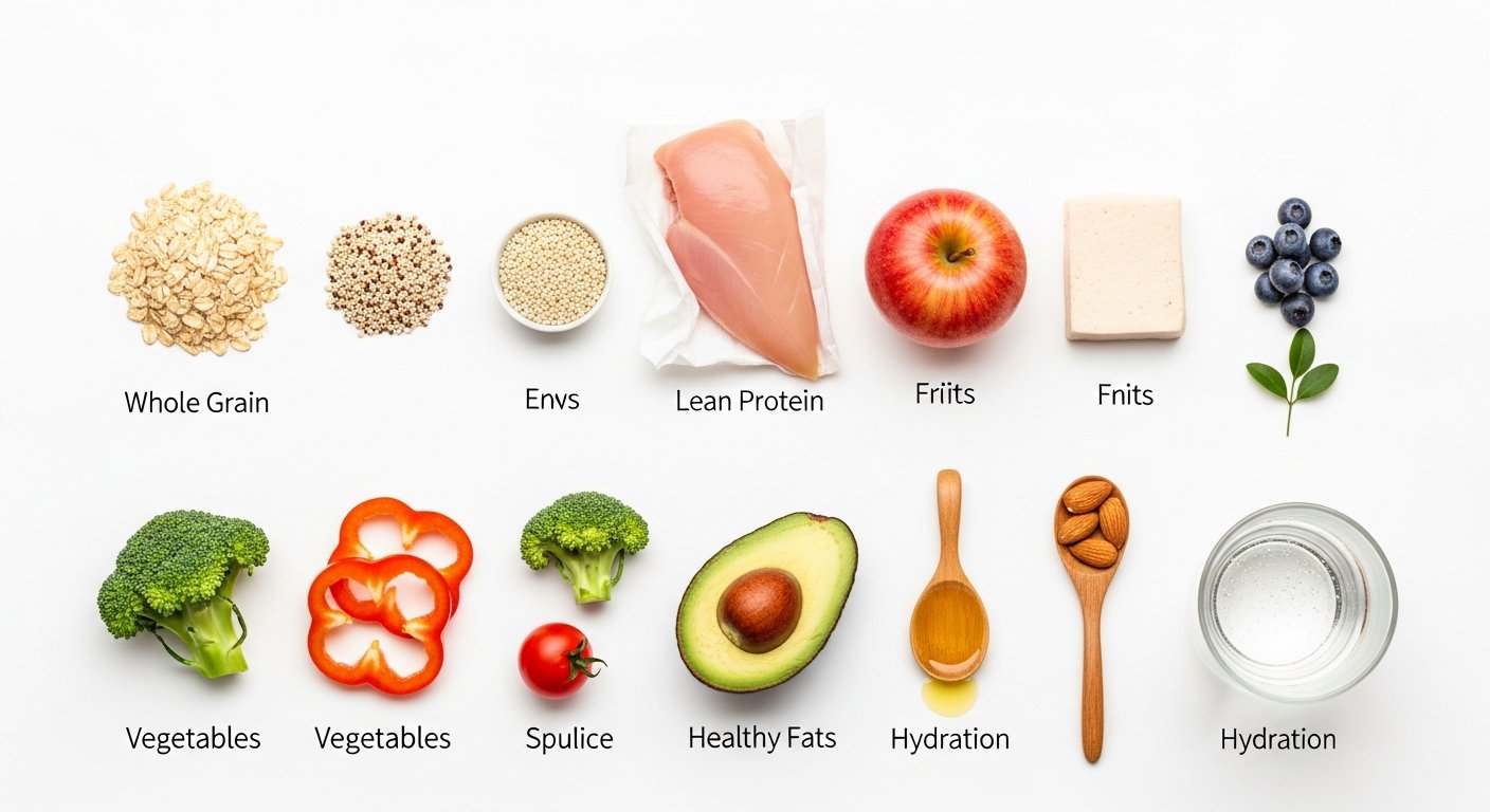 core components of a balanced diet — healthy eating guide for beginners