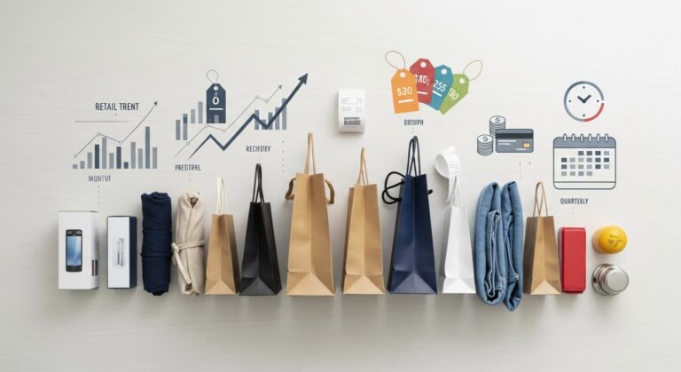 Featured illustration of retail sales trend graph for personal finance, career and lifestyle news